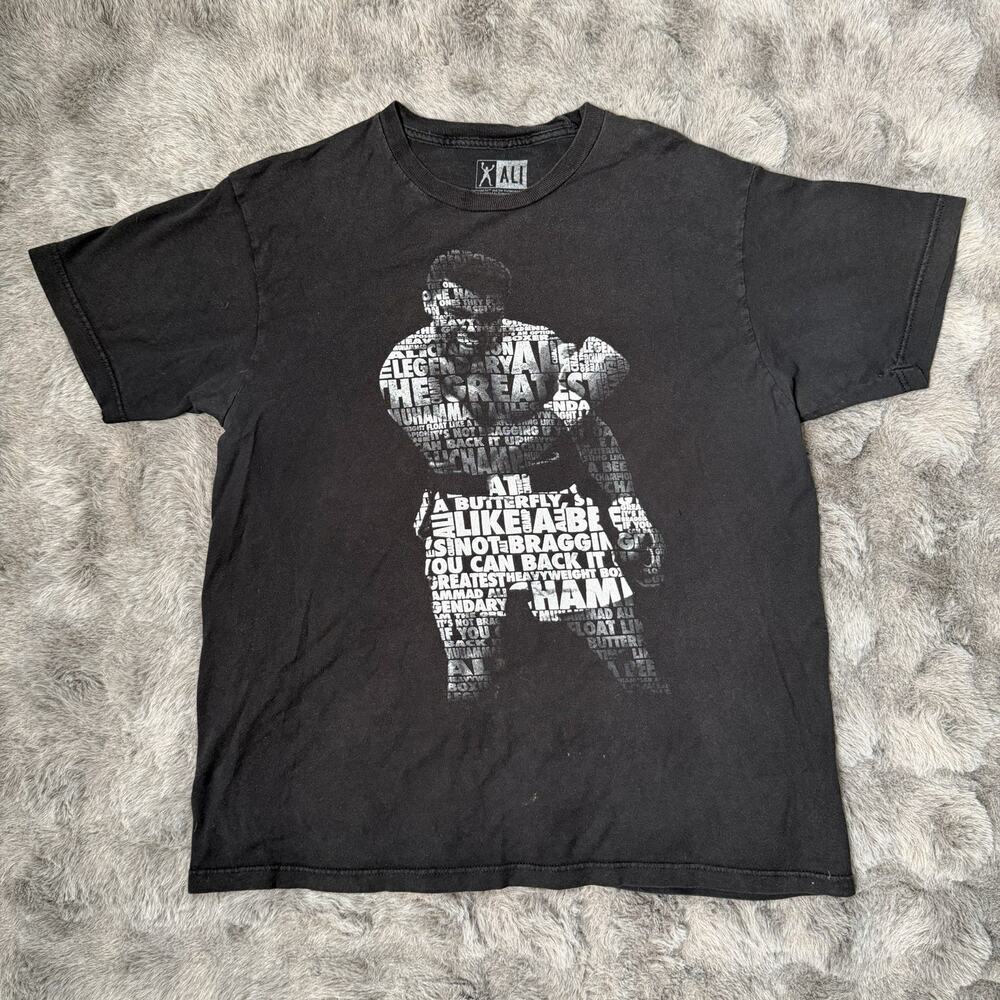 Muhammad Ali Black Short Sleeve Graphic T-Shirt Size Large